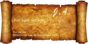 Juriga Arion névjegykártya